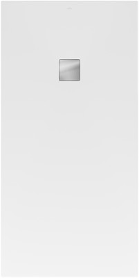 VILLEROY & BOCH PLANEO DOUCHEVLOER ACRYL MET ROCKLITE 180 x 80 x 4 cm STONE WHITE MET ROOSTER INOX GEBORSTELD UDA1880PLA2V-RW