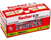 FISCHER DUOPOWER NYLON PLUG 5 x 25 mm - prijs per doos van 100 stuks