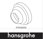 HANSGROHE ROZET VHG AUV50-5 PANEEL CHROOM 97858000