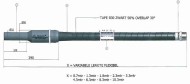 AARDGAS MUURDOORVOER INOX DIA 25-32 mm 4.30 meter 145-32254300