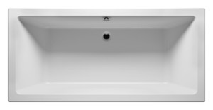 RIHO LUGO LIGBAD ACRYL MET 1 cm RAND 190 x 90 cm VELVET WHITE MAT WIT (oud: BT05105)