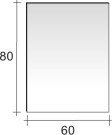 RIHO SPIEGEL MODEL 12 ZONDER VERLICHTING B 60 cm H 80 cm (oud: F41206008031)