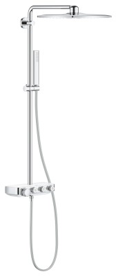 GROHE EUPHORIA SMARTCONTROL SYSTEM 310 CUBE DUO DOUCHESYSTEEM MET THERMOSTAAT CHROOM/MOON WHITE 26508 LS0